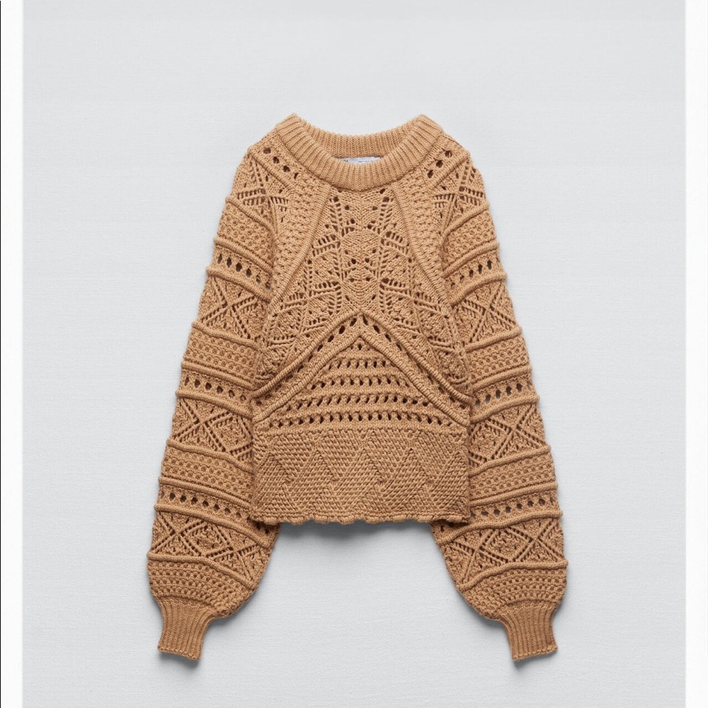 Zara Open Knit Sweater Size M